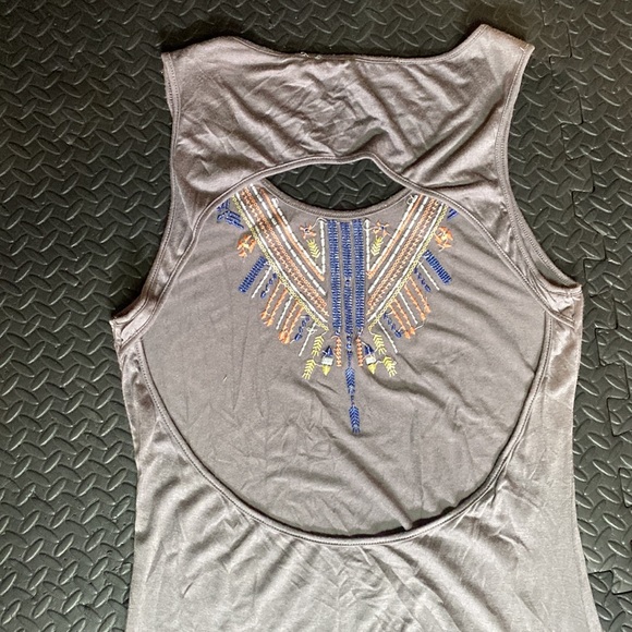 Grey Maxi Dress with Open Back - Picture 3 of 3